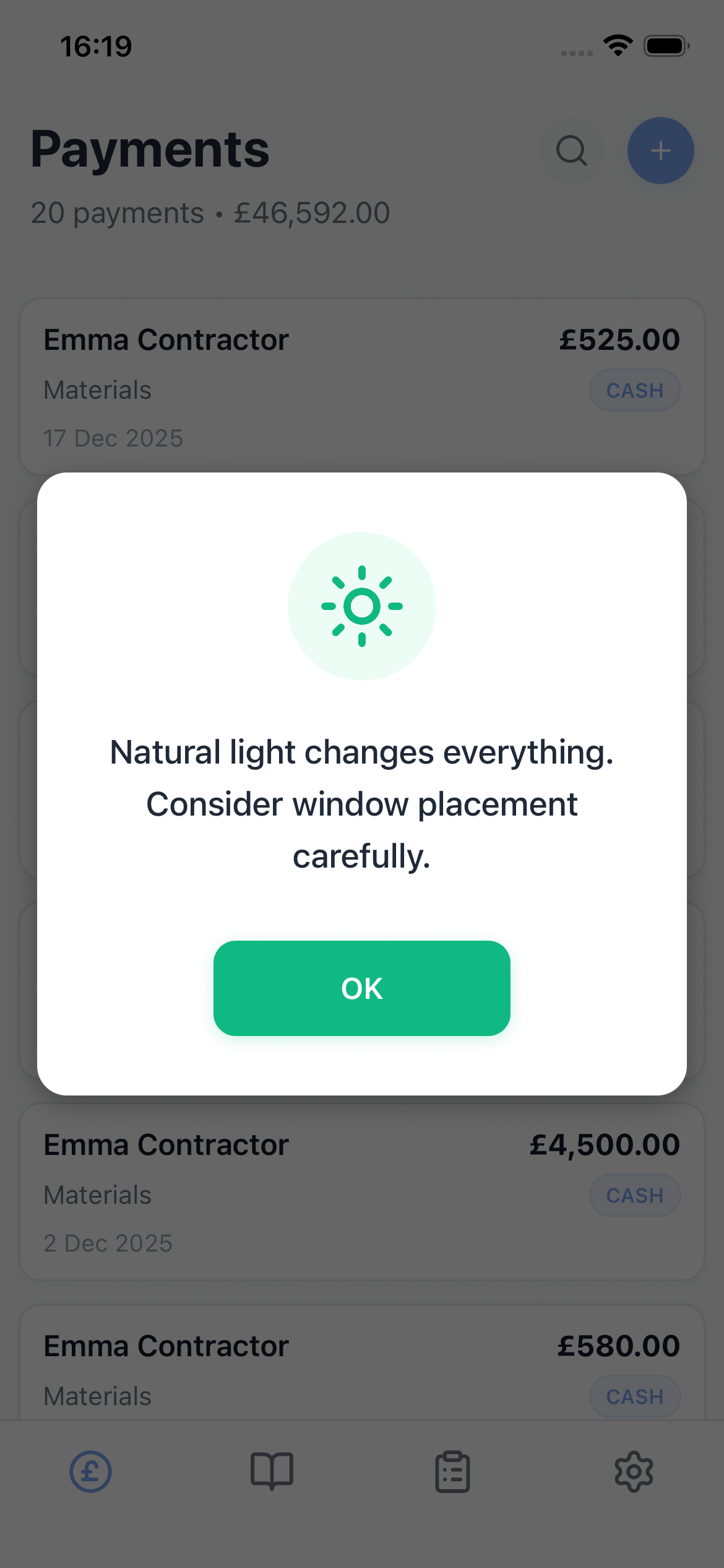 Payment tracking